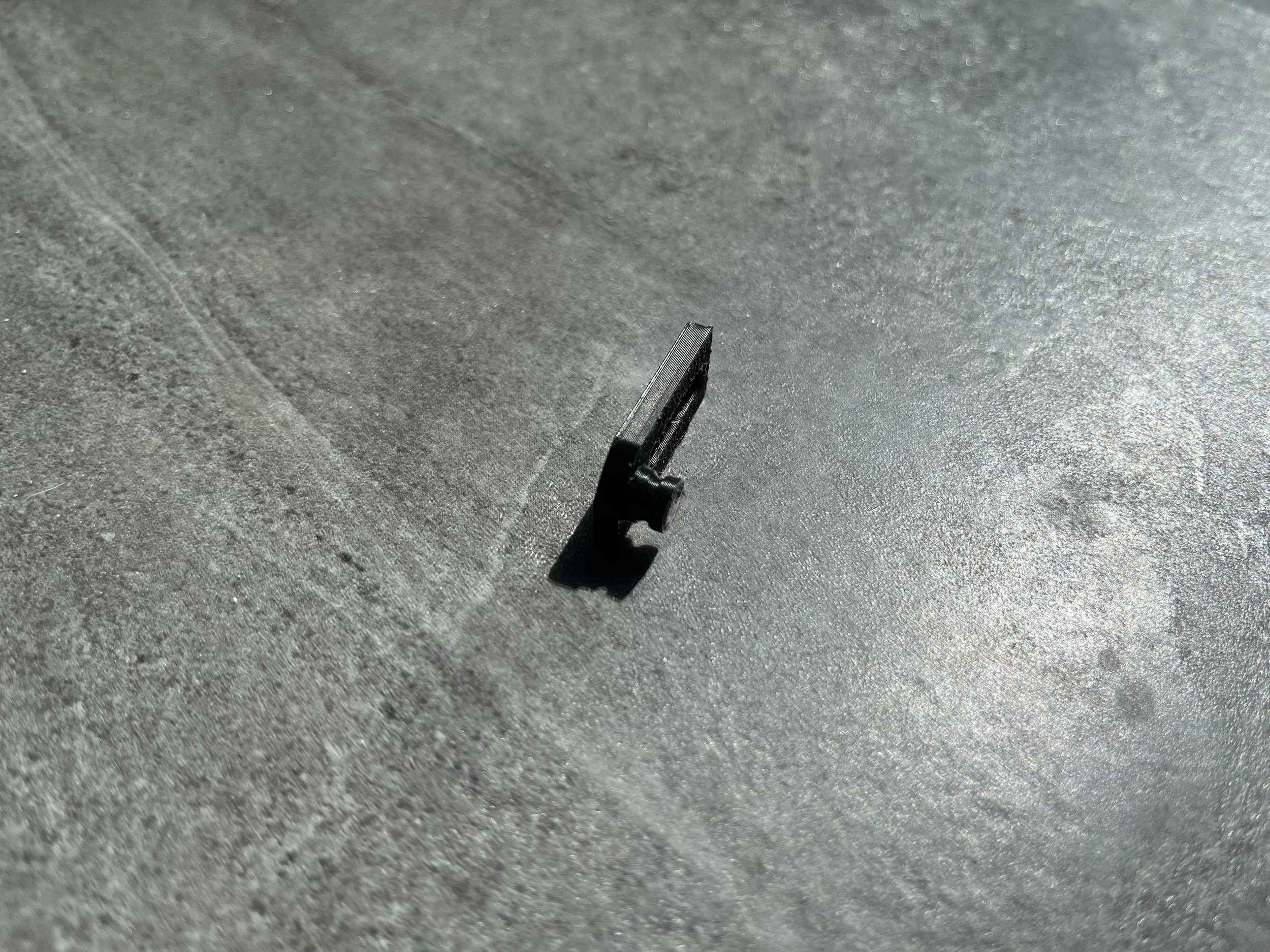 3D Printed mockup of OpenPedal pedal harp bridge pin