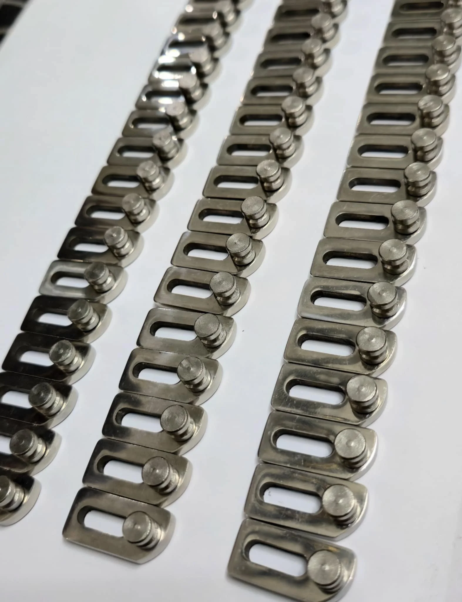 OpenPedal pedal harp universal bride pins in stainless steel fabricated by Dukona Harps