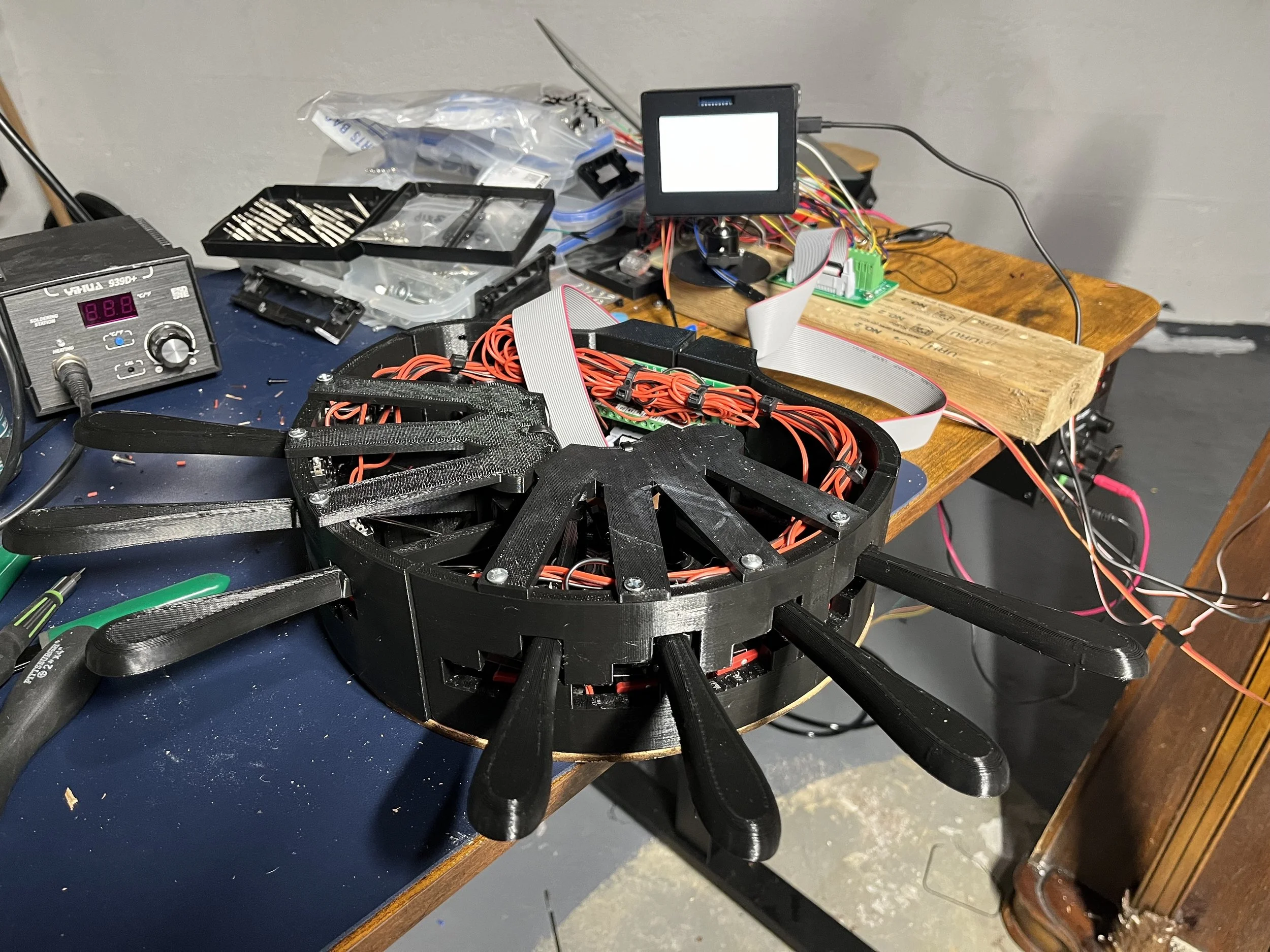 First fully assembled 3D-printed pedal box prototype for the OpenPedal system, used to test fit, alignment, and microswitch functionality.